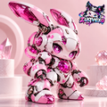 Pink Mecha Bunny Figure