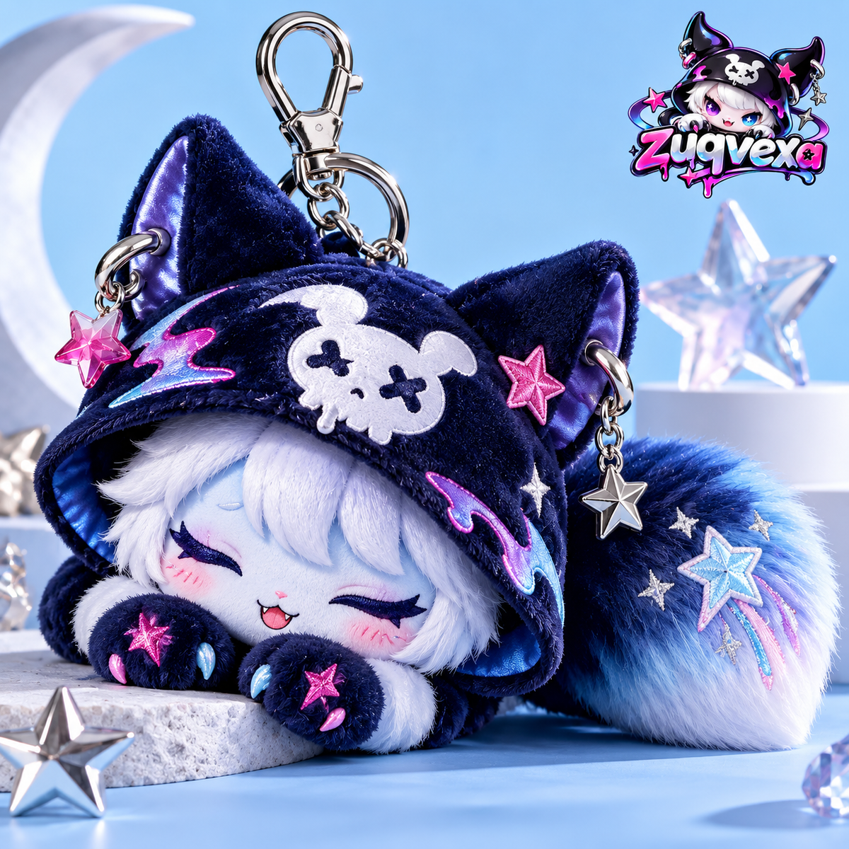 Midnight Nap Cat Bag Charm