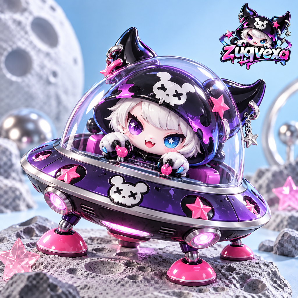 Cosmic Kitty UFO Diorama
