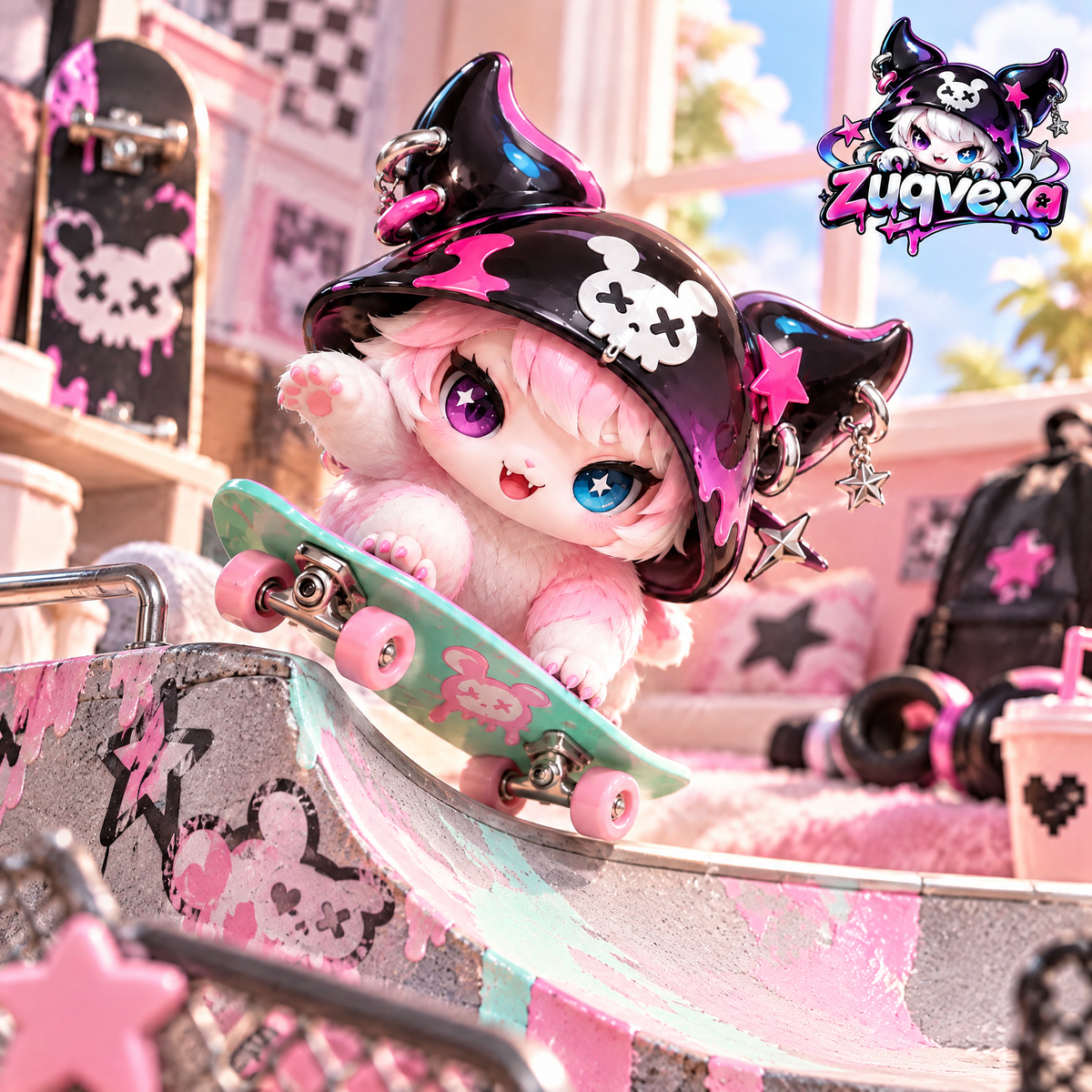 Pink Skater Mini Diorama