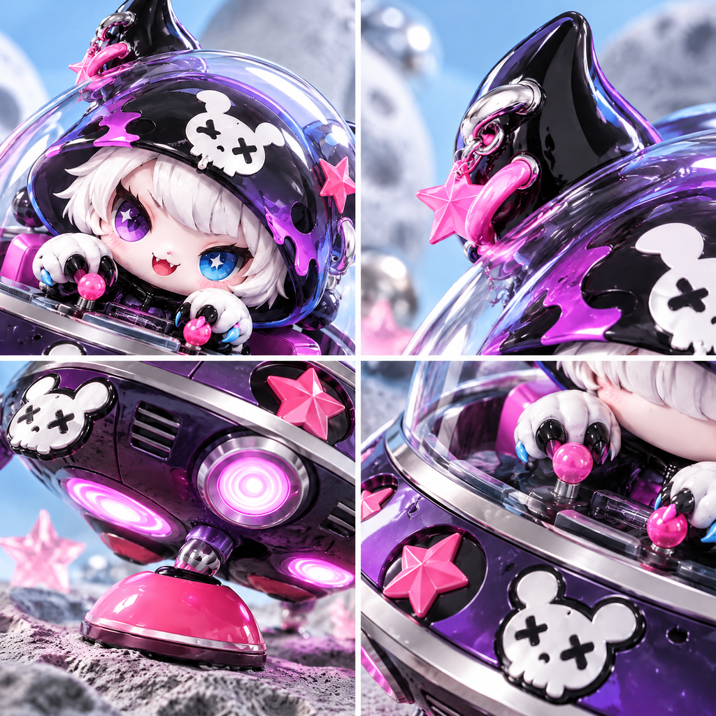 Cosmic Kitty UFO Diorama