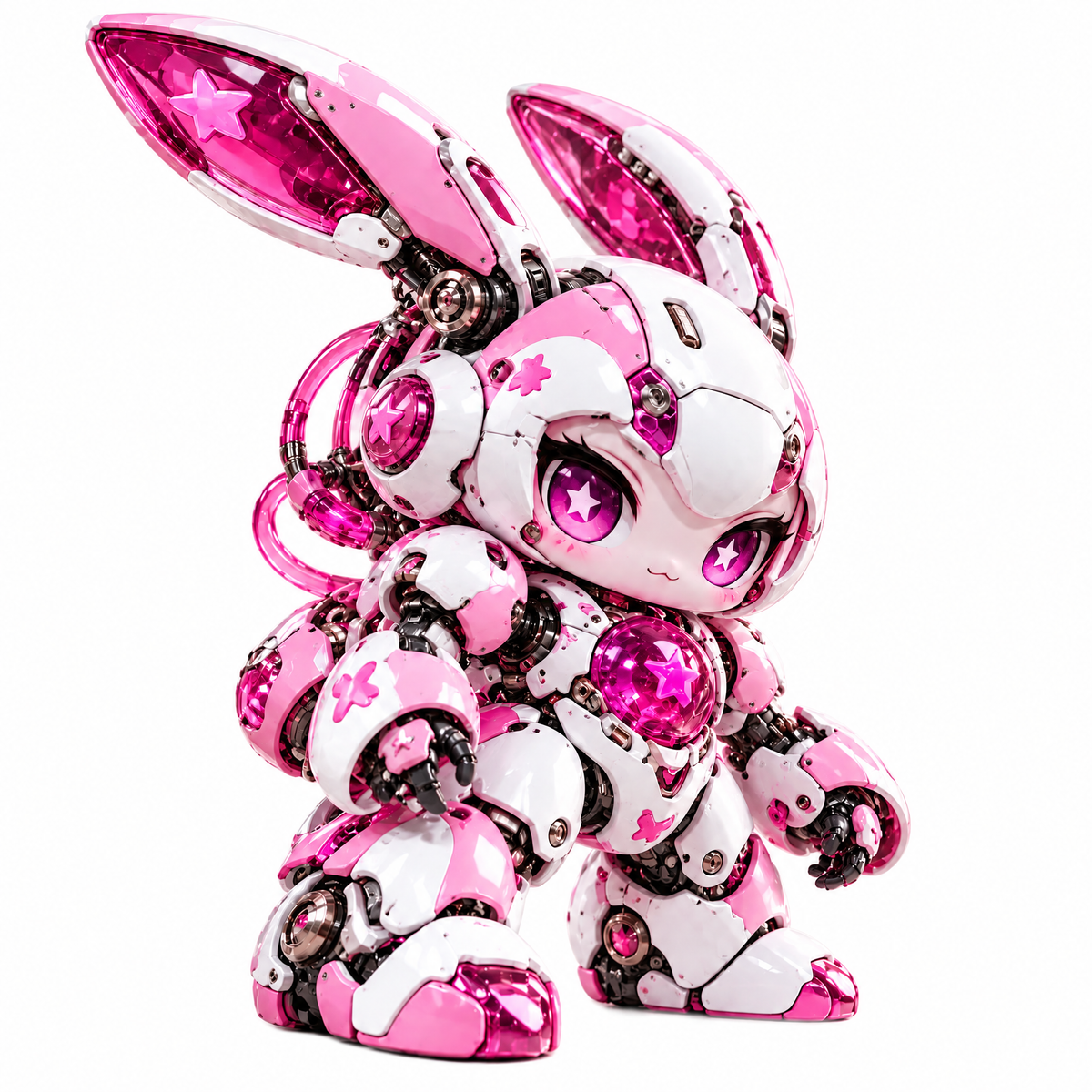 Pink Mecha Bunny Figure