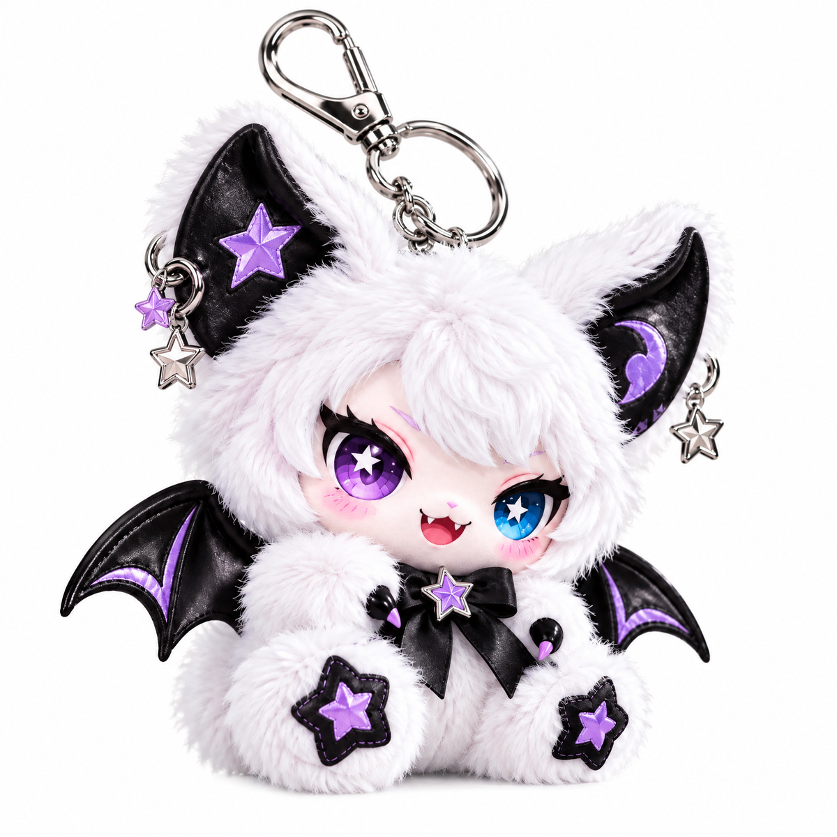 Pink Bat Plush Bag Charm