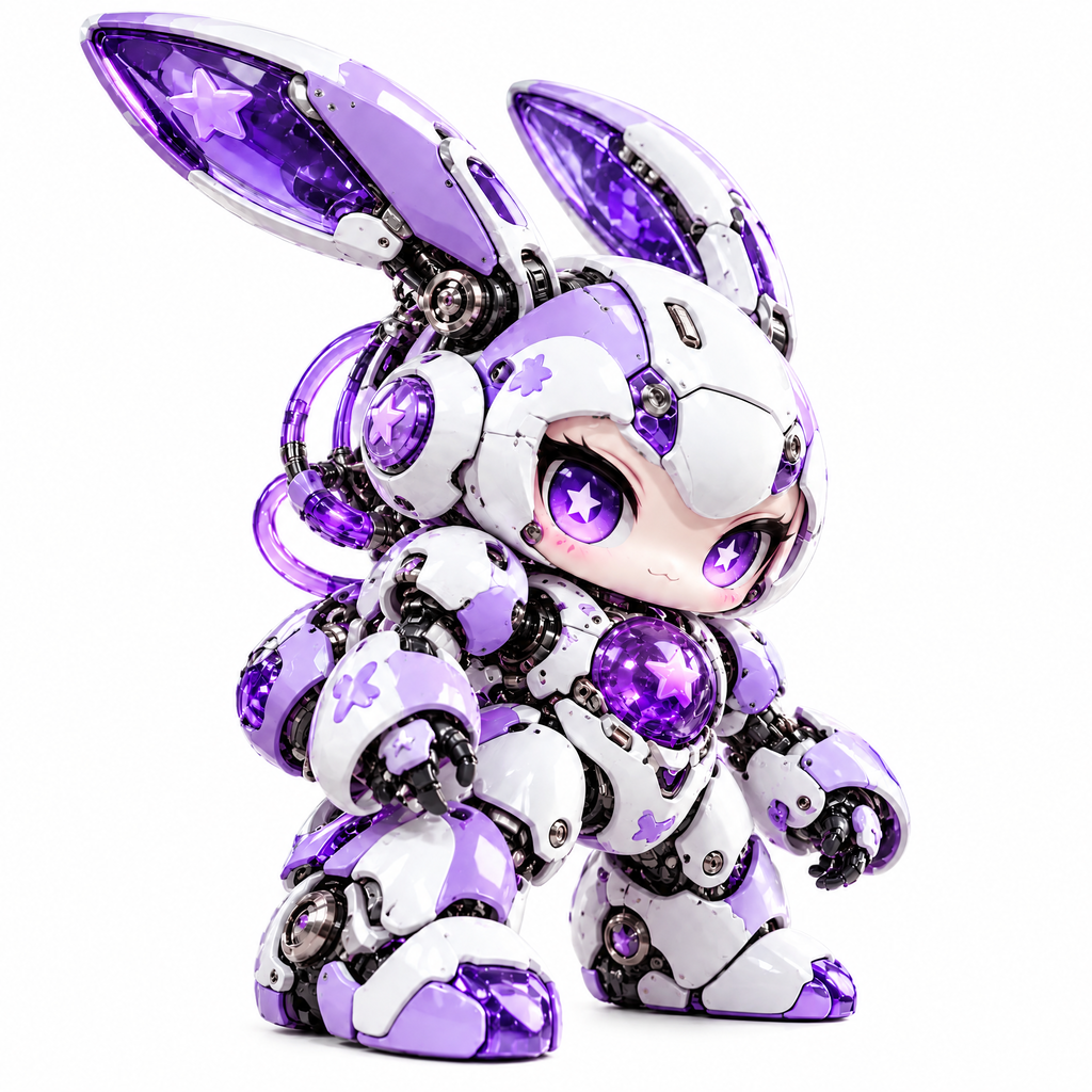 Pink Mecha Bunny Figure