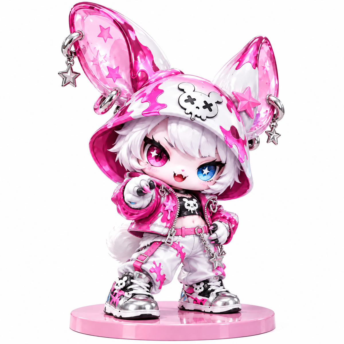 Purple Punk Bunny Figure
