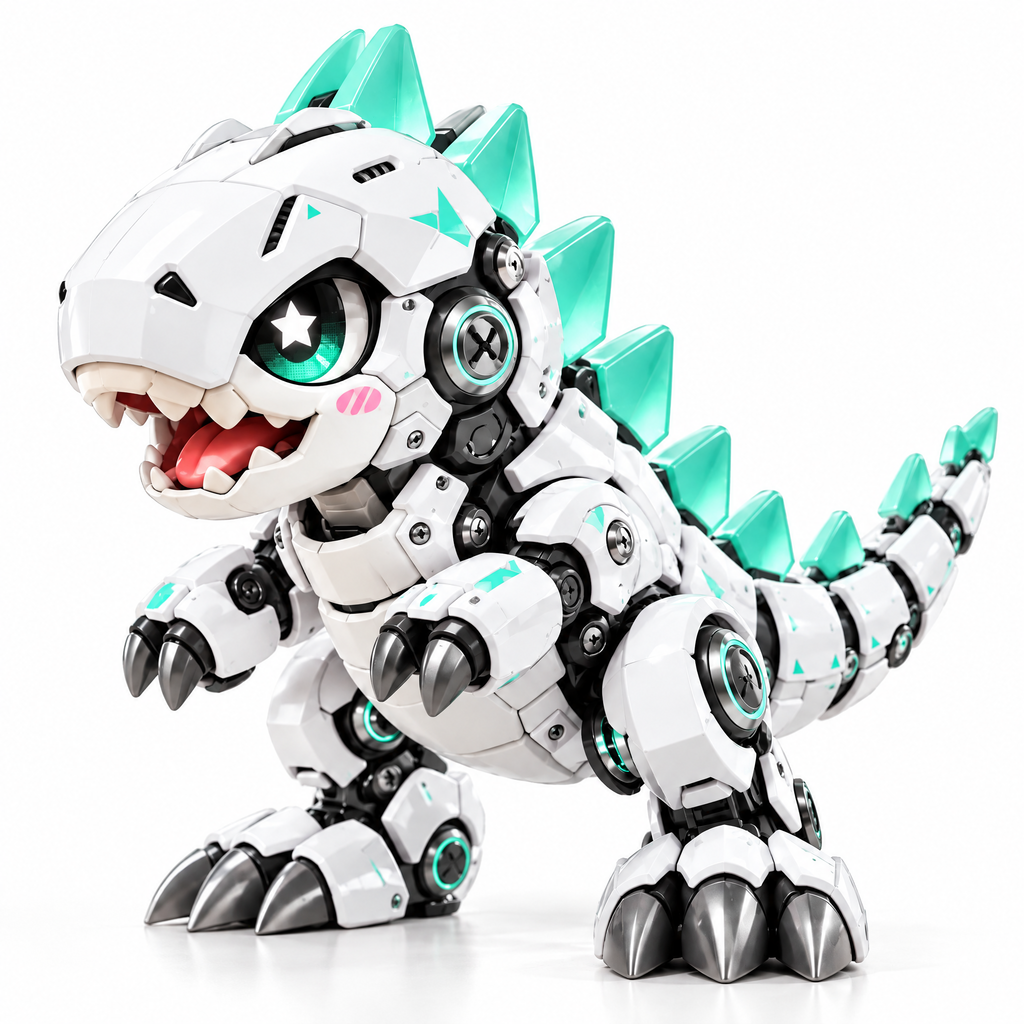 Orange Mecha Dino Figure