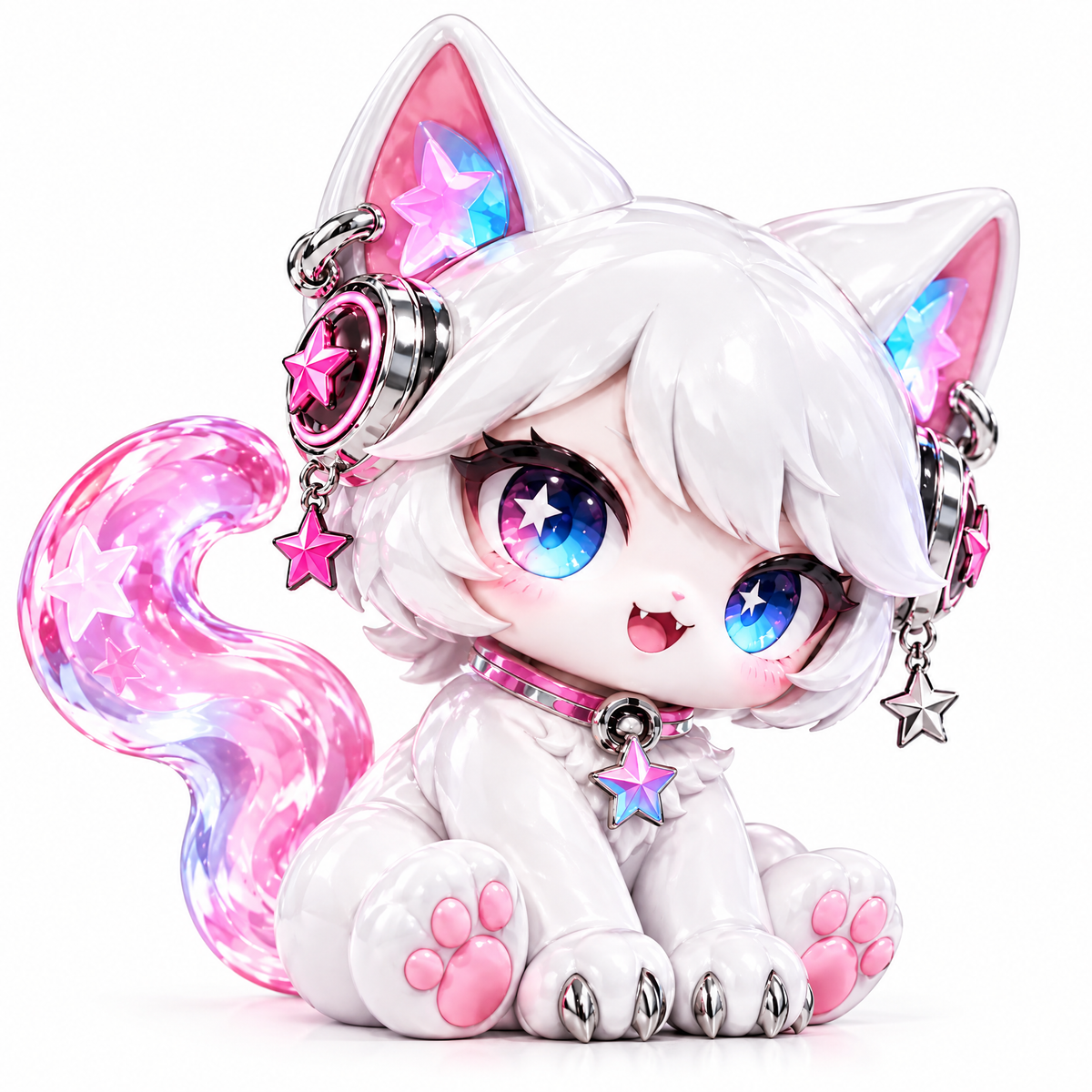 Blue Comet Cat Figure